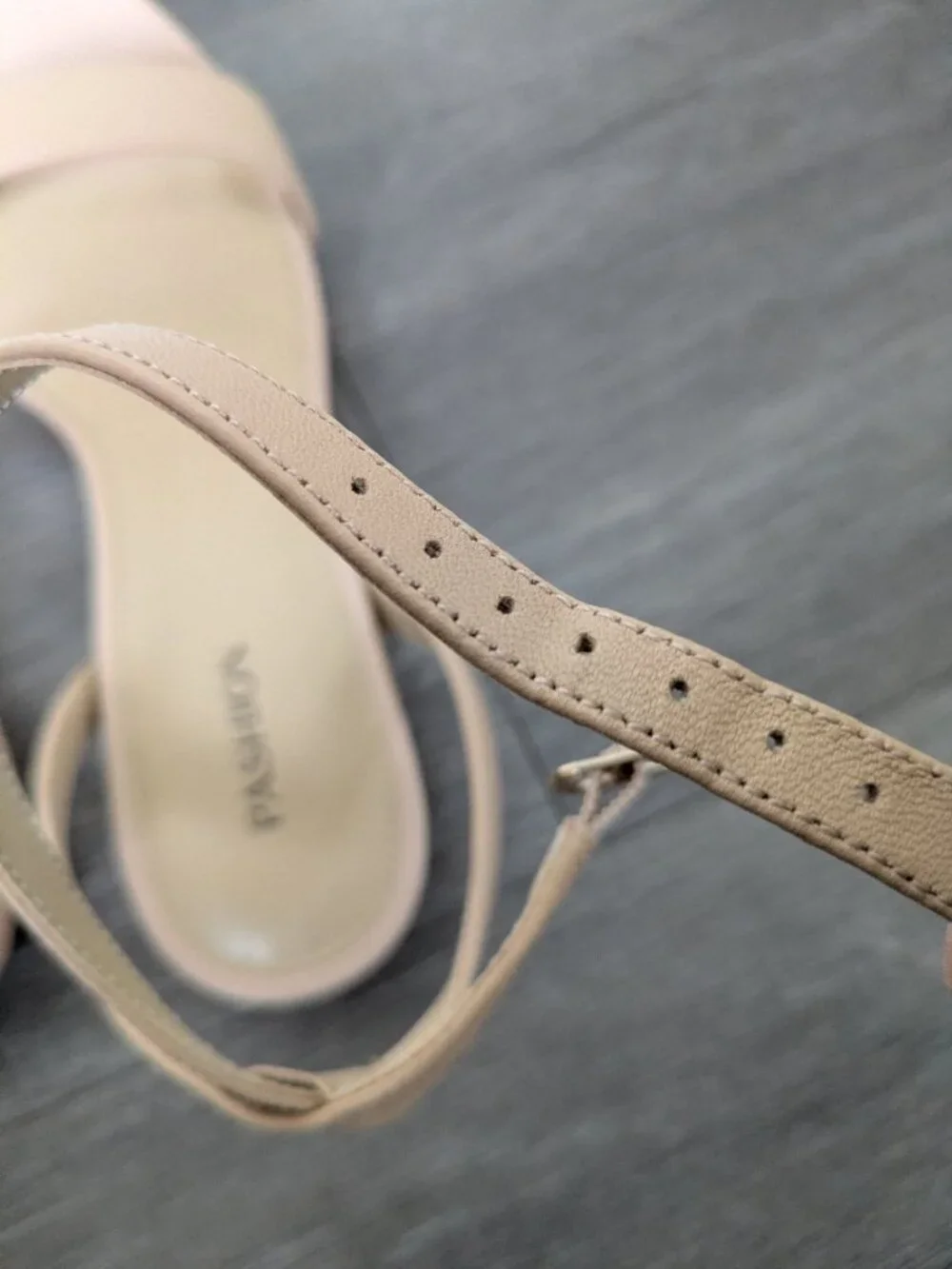 Pashion Brenna Sand Leather Flats, Size 10